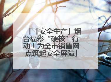 「安全生产」烟台福彩“硬核”行动！为全市销售网点筑起安全屏障