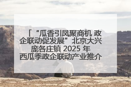 “瓜香引凤聚商机 政企联动促发展”北京大兴庞各庄镇 2025 年西瓜季政企联动产业推介活动圆满举行