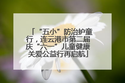 “五小”防治护童行，连云港市第二届庆“六一”儿童健康关爱公益行再启航