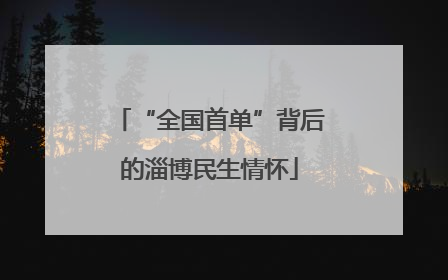 “全国首单”背后的淄博民生情怀