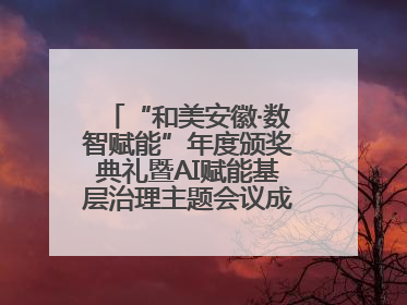 “和美安徽·数智赋能”年度颁奖典礼暨AI赋能基层治理主题会议成功举办