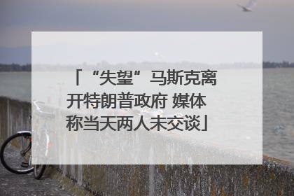 “失望”马斯克离开特朗普政府 媒体称当天两人未交谈