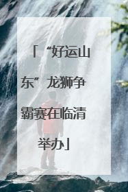 “好运山东”龙狮争霸赛在临清举办