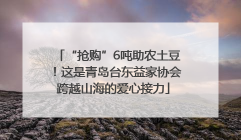 “抢购”6吨助农土豆！这是青岛台东益家协会跨越山海的爱心接力
