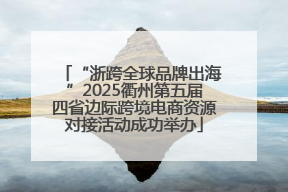 “浙跨全球品牌出海”2025衢州第五届四省边际跨境电商资源对接活动成功举办