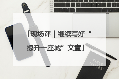 现场评｜继续写好“提升一座城”文章