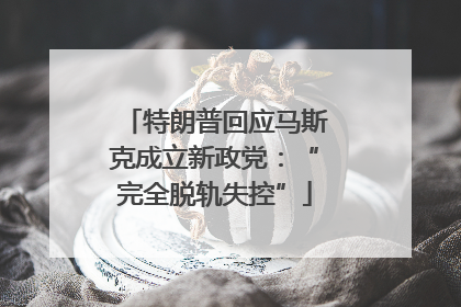 特朗普回应马斯克成立新政党：“完全脱轨失控”