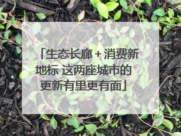 生态长廊＋消费新地标 这两座城市的更新有里更有面
