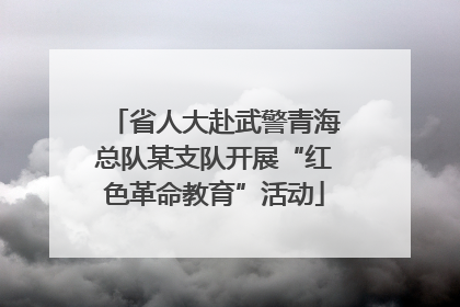 省人大赴武警青海总队某支队开展“红色革命教育”活动