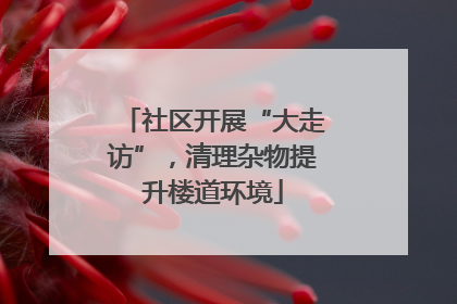 社区开展“大走访”，清理杂物提升楼道环境