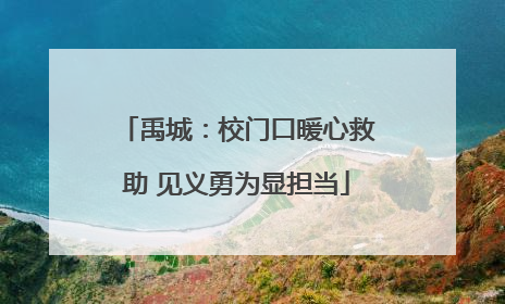 禹城：校门口暖心救助 见义勇为显担当
