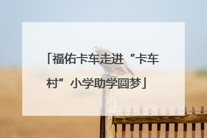 福佑卡车走进“卡车村”小学助学圆梦