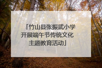 竹山县张振武小学开展端午节传统文化主题教育活动