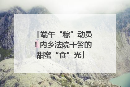 端午“粽”动员！内乡法院干警的甜蜜“食”光