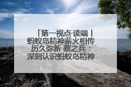 第一视点·读端丨蚂蚁岛精神薪火相传历久弥新 蔡之兵：深刻认识蚂蚁岛精神的“精气神”