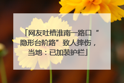 网友吐槽淮南一路口“隐形台阶路”致人摔伤，当地：已加装护栏