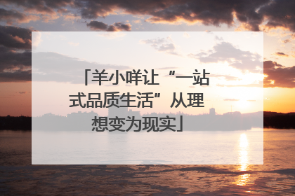 羊小咩让“一站式品质生活”从理想变为现实