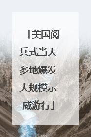 美国阅兵式当天多地爆发大规模示威游行