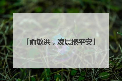 俞敏洪，凌晨报平安