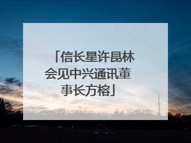 信长星许昆林会见中兴通讯董事长方榕