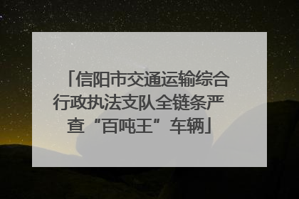 信阳市交通运输综合行政执法支队全链条严查“百吨王”车辆