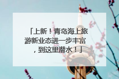 上新！青岛海上旅游新业态进一步丰富，到这里潜水！