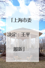 上海市委决定：王平履新
