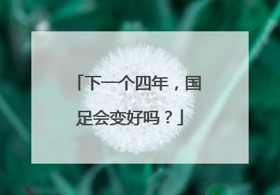 下一个四年，国足会变好吗？