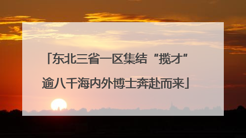 东北三省一区集结“揽才” 逾八千海内外博士奔赴而来