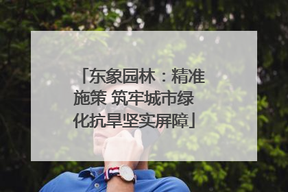 东象园林：精准施策 筑牢城市绿化抗旱坚实屏障