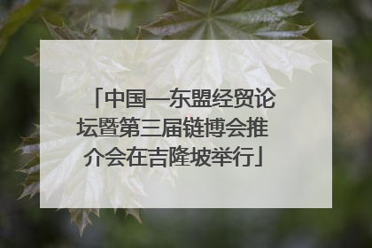 中国—东盟经贸论坛暨第三届链博会推介会在吉隆坡举行