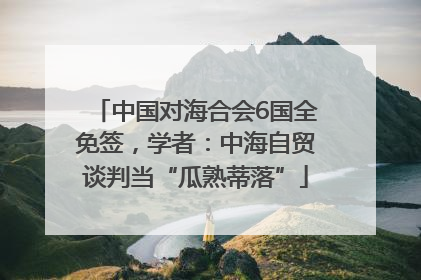 中国对海合会6国全免签，学者：中海自贸谈判当“瓜熟蒂落”
