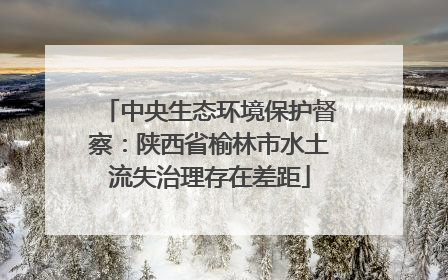 中央生态环境保护督察：陕西省榆林市水土流失治理存在差距