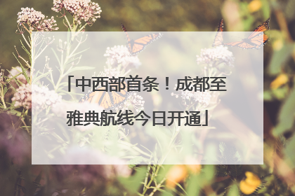 中西部首条！成都至雅典航线今日开通