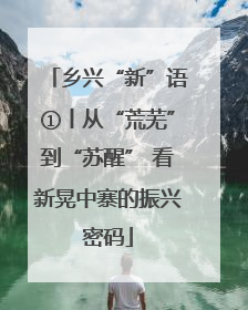 乡兴“新”语①丨从“荒芜”到“苏醒” 看新晃中寨的振兴密码