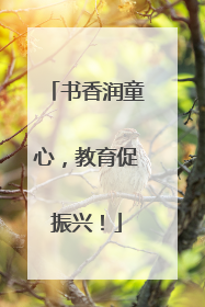 书香润童心，教育促振兴！