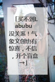 买不到Labubu没关系！气象文创也有惊喜，不信，开个盲盒→