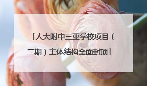 人大附中三亚学校项目（二期）主体结构全面封顶
