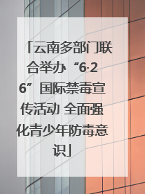 云南多部门联合举办“6·26”国际禁毒宣传活动 全面强化青少年防毒意识