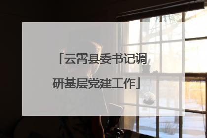 云霄县委书记调研基层党建工作