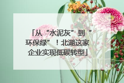 从“水泥灰”到“环保绿”！北湖这家企业实现低碳转型
