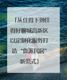 从住得下到住得好聊城高新区以定制化服务打造“鲁派民居”新范式