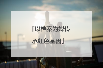 以档案为媒传承红色基因