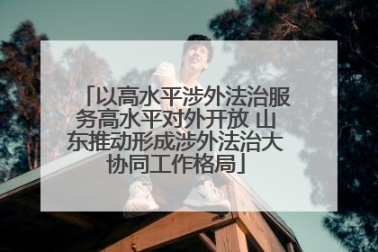 以高水平涉外法治服务高水平对外开放 山东推动形成涉外法治大协同工作格局
