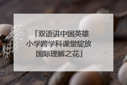 双语讲中国英雄 小学跨学科课堂绽放国际理解之花