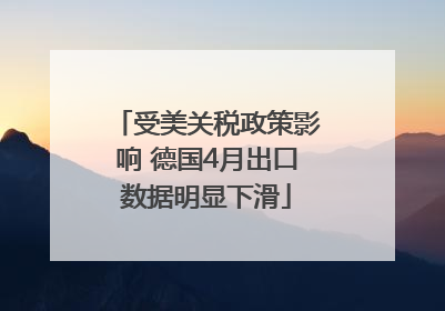 受美关税政策影响 德国4月出口数据明显下滑