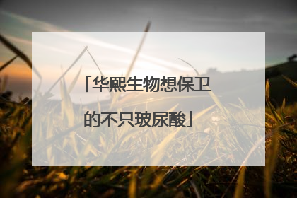 华熙生物想保卫的不只玻尿酸