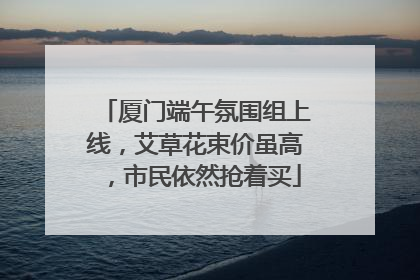 厦门端午氛围组上线，艾草花束价虽高，市民依然抢着买