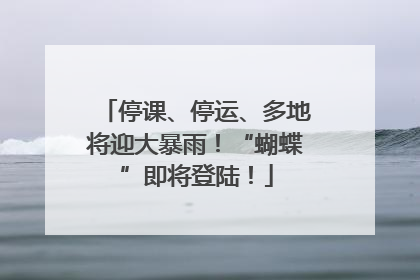 停课、停运、多地将迎大暴雨！“蝴蝶”即将登陆！