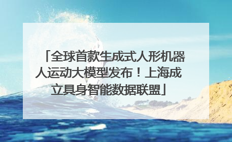 全球首款生成式人形机器人运动大模型发布！上海成立具身智能数据联盟